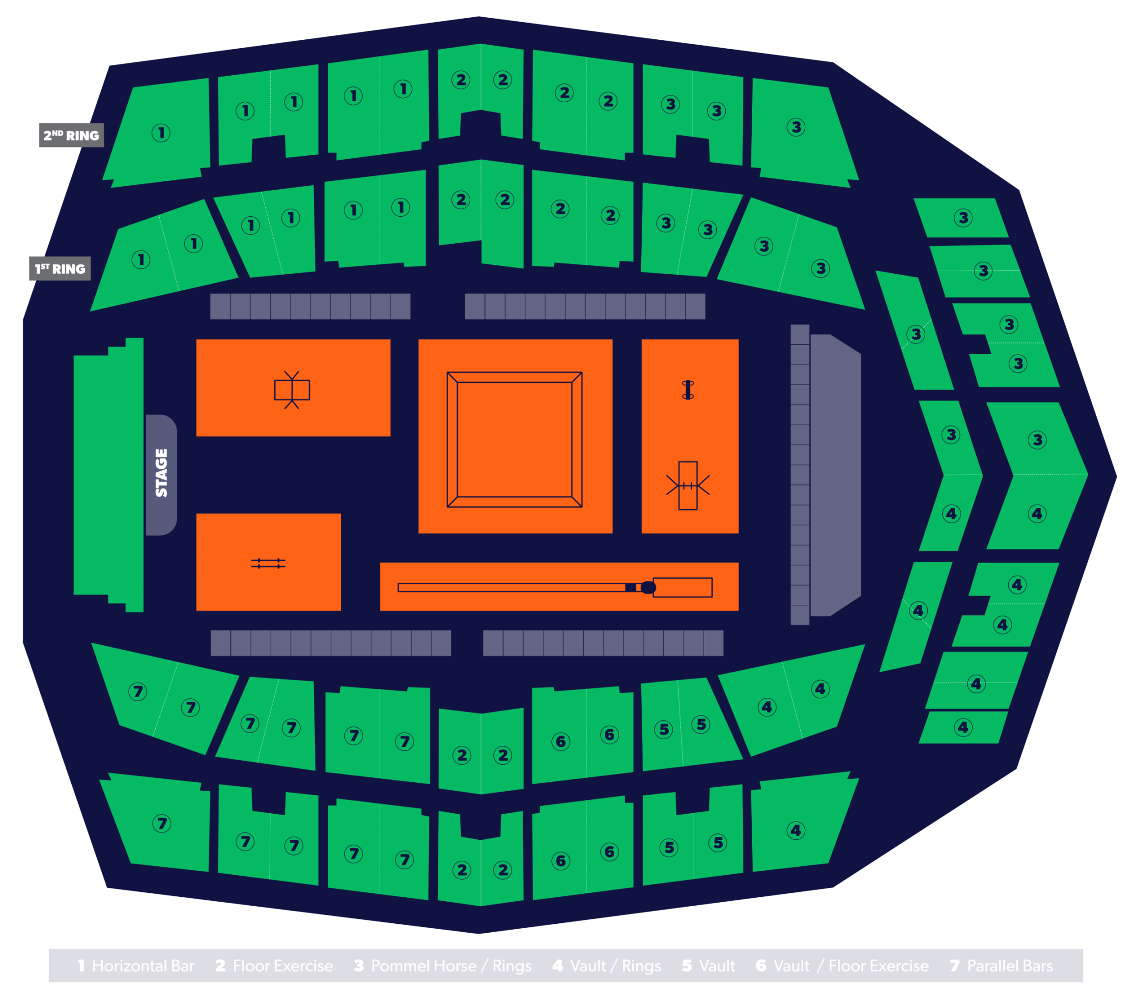 Plattegrond Ahoy WK Turnen_V6-mannen_Wit